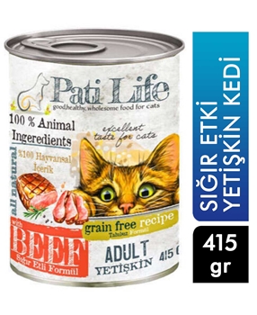 Pati Life Kedi Maması Sığır Etli Konserve 415 g Picture of Pati Life Kedi Maması Sığır Etli Konserve 415 g