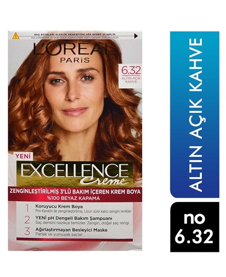 Picture of Loreal Excellence Set Saç Boyası Altın Açık Kahve No: 6.32