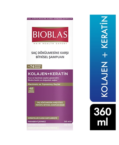 Picture of Bioblas Şampuan 360 ml Saç Dökülmesine Karşı Hacim + 30 ml Proxentin Dezenfektan Hediye