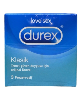 Durex Prezervatif 3'lü Klasik durex, prezervatif, klasik prezervatif, kondom, durex kondom, durex prezervatif fiyatları, durex kondomlar, kondom fiyatları, kondom satın al, prezervatif satın al, durex prezervatif çeşitleri