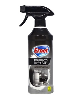 Ernet Pro-Active 435 ml Paslanmaz Çelik Yüzey & Ankastre Temizleyici ernet, yüzey temizleyici, yağ çözücü, ocak temizleyici, fırın temizleyici, mangal temizleyici, cif yağ çözücü sprey, yağ çözücü fiyatları, mutfak temizliği, temizlik ürünleri, toptan cif satın al, kireç sökücü fiyatları, kireç sökücü satın al, pas sökücü fiyatları, pas sökücü satın al