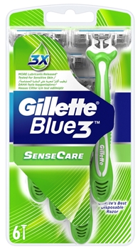 Gillette Blue3 SenseCare Razor 6 Pack Gillette, gilette, gilete, gilette, jilet, jilette, blu, blu3, blue 3, Blue3,gillette, blue3, blue 3, gillette blue 3, gillette blue 3 sensecare, tıraş bıçağı, Gillette Blue3 sensecare Tıraş Bıçağı satın al, Gillette Blue3 sensecare Tıraş Bıçağı fiyat