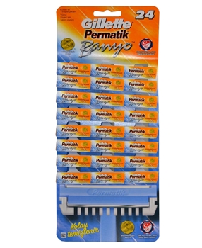 Gillette Permatik Bath 48 Carded (2x24) gillette, gillette permatik, permatik, permatik banyo, kullan at tıraş bıçağı, tıraş bıçağı