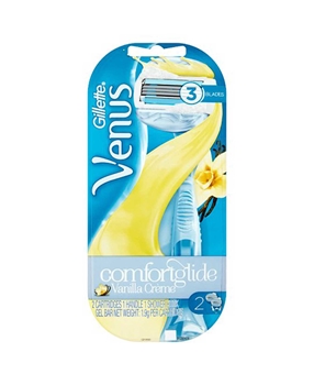 Gillette Venus Comfortglide Vanilla Creme Shaving Razor 2 Up Picture of Gillette Venus Comfortglide Vanilla Creme Shaving Razor 2 Up