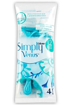 Gillette Venus Simply2 Disposable Shaving Razor 4's (Loose) Picture of Gillette Venus Simply2 Disposable Shaving Razor 4's (Loose)