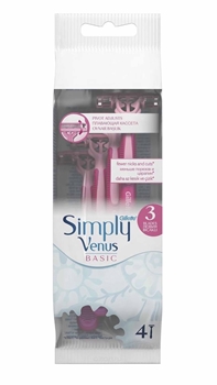 Gillette Venus Simply3 Basic Disposable Razor 4's (Loose)  Picture of Gillette Venus Simply3 Basic Disposable Razor 4's (Loose)
