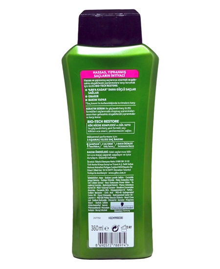 gliss, gliss şampuan, şampuan, hassas saçlar için şampuan, yıpranmış saçlar için şampuan, gliss bio tech, gılis, glis, gliss şampuan 360 ml fiyat, gliss şampuan 360 ml satın al