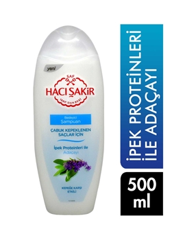 Hacı Şakir Şampuan 500 ml Adaçayı hacı şakir, hacı sakir, şampuan, adaçayı şampuan, adaçaylı şampuan, kepek şampuanı, kepeğe karşı şampuan, hacı şakir adaçayı şampuan 500 ml satın al, hacı şakir adaçayı şampuan 500 ml fiyat