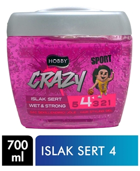 Hobby Hair Gel 700 ml Crazy 4 Wet Hard Picture of  Hobby Hair Gel 700 ml Crazy 4 Wet Hard