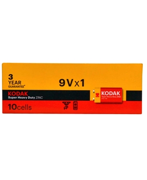 Kodak Super Heavy Duty ZINC 9V Pil 10'lu Kutu kodak, pil, kodak pil, 9v pil, 9 volt pil, şişman pil, büyük pil, güçlü pil, 9v pil satın al, toptan pil fiyatları, 9v pil ne işe yarar, 9v pil nelerde kullanılır
