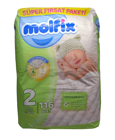 Picture of  Molfix Baby Diaper Size 2 116 Pieces Super Advantage Pack