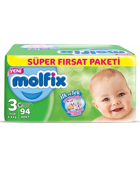Picture of Molfix Baby Diaper Super Chance Package Size 3 94 Pack