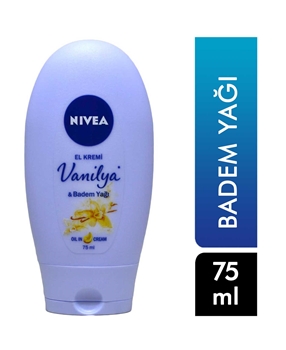 Nivea Hand Cream 75 ml Vanilla and Almond Oil Picture of  Nivea Hand Cream 75 ml Vanilla and Almond Oil