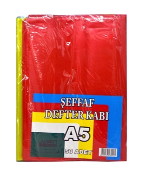 ALC Notebook Cover 50 Pieces A5 alc, defter kabı, şeffaf defter kabı, renkli defter kabı, defter kabı satın al, kırtasiye ürünleri, okul alışverişi