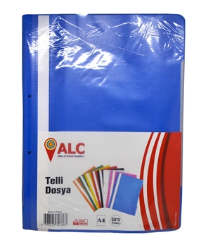 ALC Telli Dosya 50'li Paket MAVİ alc, telli dosya, şeffaf dosya, mavi dosya, kapaklı dosya, şeffaf kapaklı dosya, telli dosya fiyatları, telli dosya satın al, toptan telli dosya, a4 telli dosya