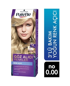 Palette saç boyası 50 ml Göz Alıcı Renkler 0-00 Yoğun Renk Açıcı Picture of Palette saç boyası 50 ml Göz Alıcı Renkler 0-00 Yoğun Renk Açıcı