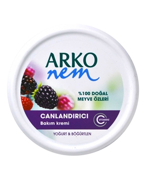 Arko Nem Canlandırıcı Bakım Kremi 300 ml Yoğurt ve Böğürtlen arko, arko krem, arko nem, nemlendirici krem, bakım kremi, el kremi, yüz kremi, arko el kremi, arko nem el kremi satın al, arko nem krem fiyatları