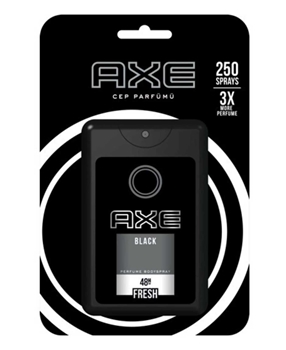 Axe Pocket Perfume 17 ml Black axe, cep parfümü, parfüm, erkek parfümü, parfüm fiyatları, parfüm çeşitleri, erkek kokuları, parfüm satın al, toptan erkek parfümü