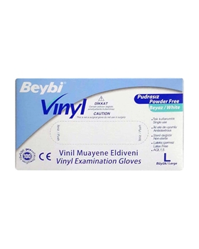 Beybi Büyük Boy 100'lü Kutu Pudrasız Vinil Eldiven L beybi, eldiven, beyaz eldiven, lastik eldiven, laboratuvar eldiveni, muayene eldiveni, ameliyat eldiveni, vinil eldiven, beybi büyük boy vinil eldiven satın al, beybi büyük boy vinil eldiven fiyat, pudrasız eldiven, pudrasız vinil eldiven