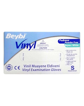 Beybi Eldiven  100'lü Kutu Pudrasız Vinil  S Küçük Boy beybi, eldiven, beyaz eldiven, lastik eldiven, laboratuvar eldiveni, muayene eldiveni, ameliyat eldiveni, vinil eldiven, beybi büyük boy vinil eldiven satın al, beybi büyük boy vinil eldiven fiyat, pudrasız eldiven, pudrasız vinil eldiven