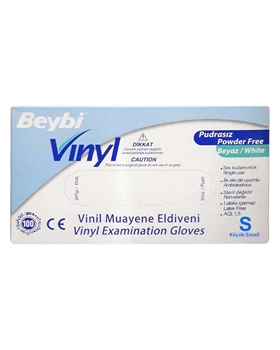 Beybi Glove 100 Piece Box Powder-Free Vinyl S Small Size Picture of  Beybi Glove 100 Piece Box Powder-Free Vinyl S Small Size