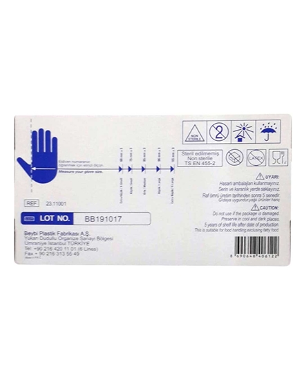 Picture of  Beybi Glove 100 Piece Box Powder-Free Vinyl S Small Size