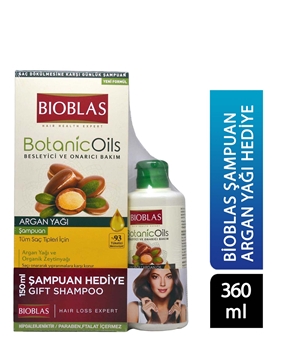 Bioblas Şampuan 360 ml Argan Yağı  +150 ml Argan Yağı  Hediye Picture of Bioblas Şampuan 360 ml Argan Yağı  +150 ml Argan Yağı  Hediye