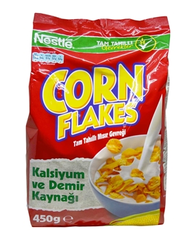 Corn Flakes Mısır Gevreği 450 gr Tam Tahıllı nestle, corn flakes, kornfıleks, kahvaltılık kornfleks, mısır gevreği, mısır gevreği çeşitleri, mısır gevreği fiyatları, nestle korn fleks satın al, nestle corn flakes toptan