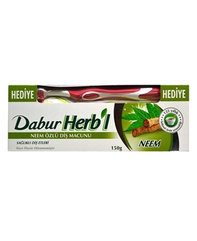 Dabur Herbal Diş Macunu 150 Ml Neem Özlü + Diş Fırçası Hediyeli dabur, dabur herbal, diş macunu, diş macunu çeşitleri, diş macunu satın al, ağız bakım ürünleri, diş macunları, toptan diş macunu, diş macunu fiyatları