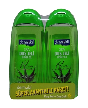 Dermokil Duş Jeli 2 x 500 ml Aleo Vera dermokil, duş jeli, duş jeli fiyatları, duş jelleri, banyo ürünleri, dermokil fiyatları, toptan duş jeli satın al