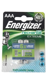 P-Energizer AAA Recharge Extreme 2'li Şarjlı İnce Kalem Pil 800 mAH Picture of P-Energizer AAA Recharge Extreme 2'li Şarjlı İnce Kalem Pil 800 mAH