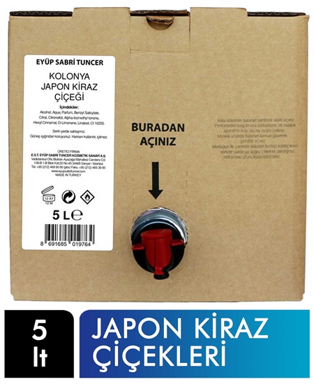 Picture of P-Eyüp Sabri Tuncer Kolonya 5 lt Bag in Box Japon Kiraz Çiçekleri