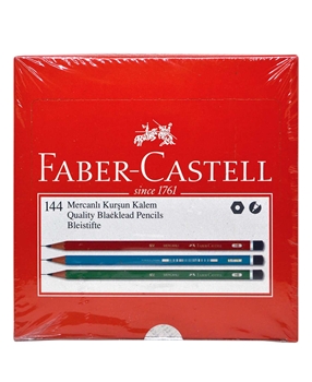 Faber-Castell Mercanlı Kurşun Kalem 144'lü Kutu faber-castell, faber castell, faber castel, faber kastel, mercanlı kurşun kalem, kurşun kalem, kurşunkalem, kalem, öğrenci kalemi, okul kalemi, kalem çeşitleri, kurşun kalem çeşitleri, kurşun kalem fiyatları, kurşun kalem satın al, toptan kurşun kalem