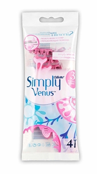 Gillette Venus Simply 3 Women's Razor 4 Pack gillette, venus, gillette venus, venüs, jilet, kadın tıraş bıçağı, kadın jilet, kadın tıraş ürünleri, ağda, epilasyon, gillette venus tıraş bıçağı satın al, gillette venus tıraş bıçağı fiyatı