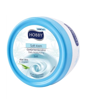 Hobby Krem 300 ml Soft Hobby Soft Nemlendirici Krem, hobby, hobi, krem, kırem, nemlendirici krem, el kremi, vücut kremi, cilt kremi, kozmetik ürünleri, güzellik ürünleri