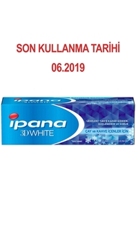 P-Ipana 3D White Çay ve Kahve İçenler İçin Diş Macunu 75 ml- SKT SORUNU Picture of P-Ipana 3D White Çay ve Kahve İçenler İçin Diş Macunu 75 ml- SKT SORUNU