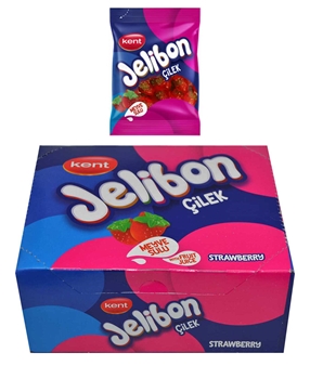 Jelibon Yumuşak Şekerleme 40 gr X 16'lı Paket Çilek Aromalı Picture of Jelibon Yumuşak Şekerleme 40 gr X 16'lı Paket Çilek Aromalı