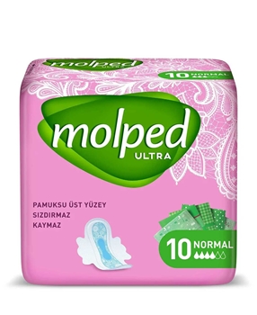 Molped Hijyenik Ped Ultra Normal 10'lu Molped , hijyenik ped, ped, kadın pedi, kadın pedleri, ped fiyatları, kadın pedi fiyatları, kadın pedi satın al, hijyenik ped fiyatları, hijyenik ped satın al