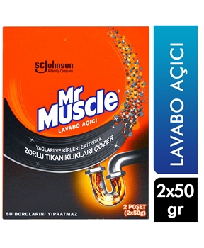 Mr. Muscle Lavabo Açıcı 2 x 50 gr mr muscle, mister masıl, mr mucsle, lavabo açıcı, gider açıcı, Mr. Muscle Granül Lavabo Açıcı fiyat, Mr. Muscle Granül Lavabo satın al