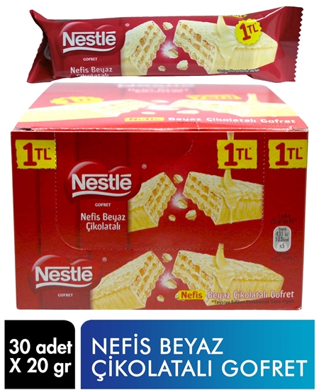	nestle, gofret, çikolatalı gofret, nestle klasik gofret, nestle gofret fiyatı, nestle gofret satın al, beyaz çikolata, beyaz çikolatalı gofret, sütlü gofret, toptan satış, toptan gıda, gıda toptancısı, bakkal toptancısı, nestle beyaz, 30lu nestle gofret