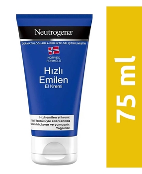 Neutrogena El Kremi 75 ml Hızlı Emilen neutrogena, nötrucina, norveç el kremi, norveçli balıkçı kremi, el kremi, rahatlatıcı krem, nemlendirici kremi, kuruluğa karşı krem, bakım kremi, neutrogena bakım kremi satın al, neutrogena bakım kremi fiyat