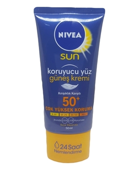 P-Nivea Sun Anti-Aging Suncream 50 GFK 50 ml nivea, nivea sun, gunes kremi, yuz koruma kremi, yaslandırma geciktirici krem, kirisik onleyici krem