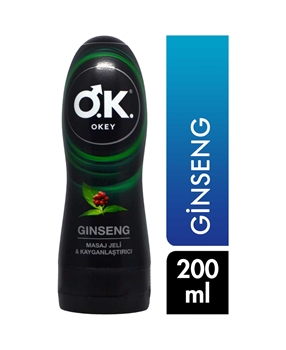 Okey Kayganlaştırıcı ve Masaj Jeli 200 ml Ginseng okey, masaj jeli, kayganlaştırıcı jel, okey masaj jeli, anal jel, oral jel, kayganlaştırıcı masaj jeli, okey fiyatları, okey çeşitleri, okey satın al
