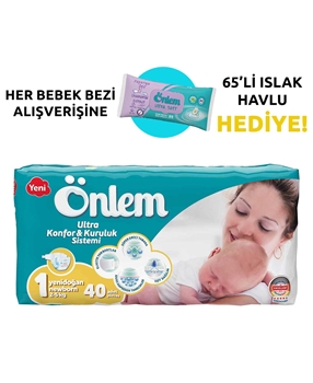 Önlem Bebek Bezi 40'lı 1 Yenidoğan Picture of Önlem Bebek Bezi 40'lı 1 Yenidoğan