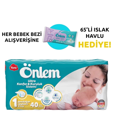 Picture of Önlem Bebek Bezi 40'lı 1 Yenidoğan