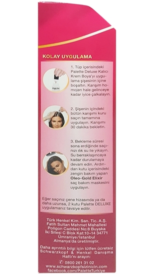 Picture of P-Palette Deluxe Altın Parıltılı Toffee Oleo Gold 7-65 Tüp Krem Saç Boyası 50 ml