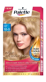 P-Palette Deluxe Dore Sarı Oleo Gold 10-5 Tüp Krem Saç Boyası 50 ml Picture of P-Palette Deluxe Dore Sarı Oleo Gold 10-5 Tüp Krem Saç Boyası 50 ml