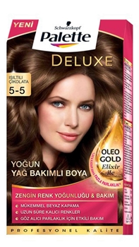 P-Palette Deluxe Işıltılı Çikolata Oleo Gold 5-5 Tüp Krem Saç Boyası 50 ml Picture of P-Palette Deluxe Işıltılı Çikolata Oleo Gold 5-5 Tüp Krem Saç Boyası 50 ml