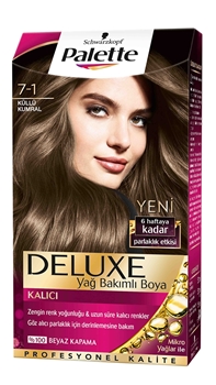 P-Palette Deluxe Küllü Kumral 7-1 Tüp Krem Saç Boyası 50 ml Picture of P-Palette Deluxe Küllü Kumral 7-1 Tüp Krem Saç Boyası 50 ml
