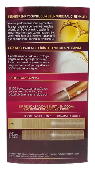 Picture of P-Palette Deluxe Küllü Sarı 9-1 Tüp Krem Saç Boyası 50 ml